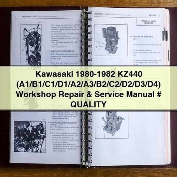 Kawasaki 1980-1982 KZ440 (A1/B1/C1/D1/A2/A3/B2/C2/D2/D3/D4) Workshop Repair & Service Manual # QUALITY