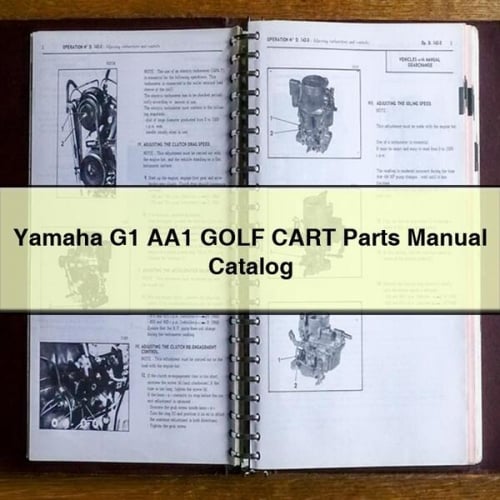 Yamaha G1 AA1 GOLF CART Parts Manual Catalog Download PDF