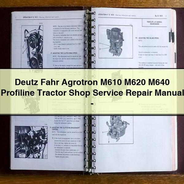 Manual de reparación del servicio del taller de tractores Deutz Fahr Agrotron M610 M620 M640 Profiline - Descargar PDF