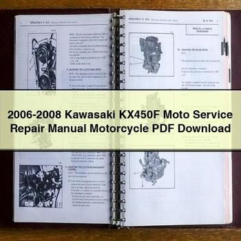 2006-2008 Kawasaki KX450F Moto Service Repair Manual Motorcycle