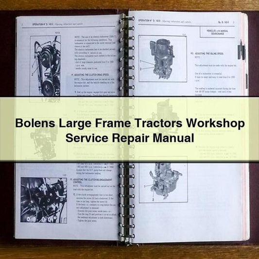 Bolens Large Frame Tractors Workshop Service Repair Manual