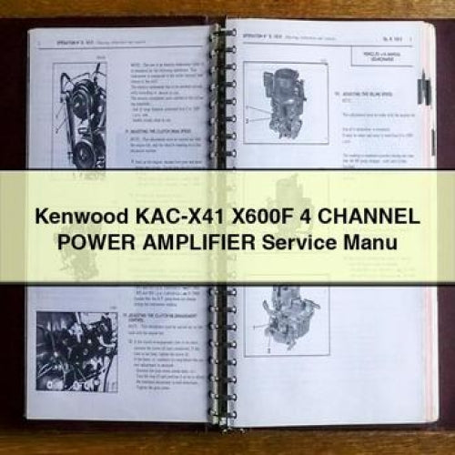 Kenwood KAC-X41 X600F 4-Channel Power Amplifier Service Manual