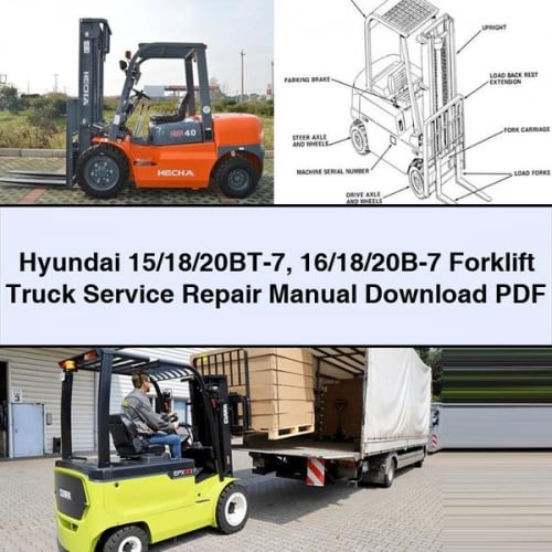 Hyundai 15/18/20BT-7 & 16/18/20B-7 Forklift Service Repair Manual (PDF)