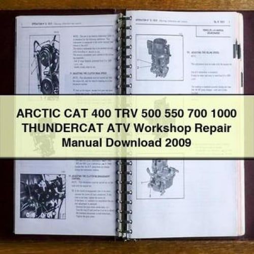 Arctic Cat ATV Workshop Repair Manual (2009) - 400 TRV, 500, 550, 700, 1000 Thundercat