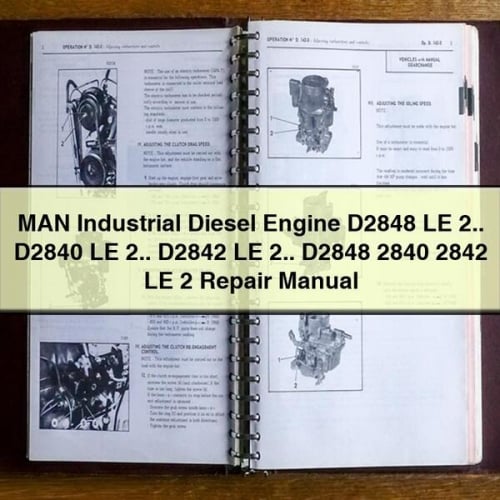 MAN D2848, D2840, D2842 LE2 Industrial Diesel Engine Repair Manual PDF