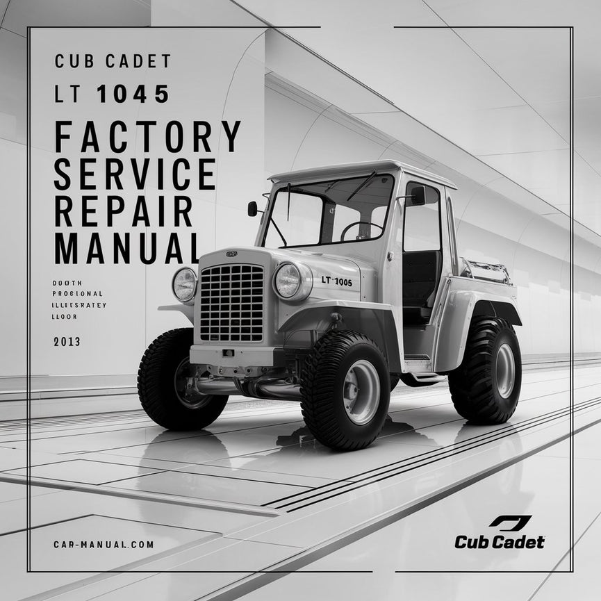 Manual de reparación del servicio de fábrica Cub Cadet LT 1045 Descargar PDF