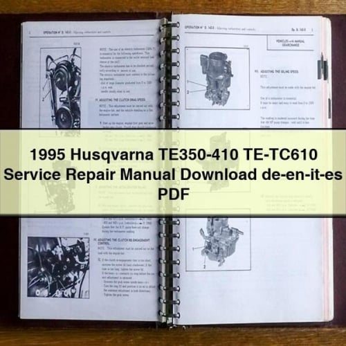 1995 Husqvarna TE350-410 TE-TC610 Service Repair Manual Download de-en-it-es PDF