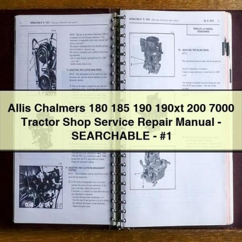 Allis Chalmers Tractor Shop Service Repair Manual (180-200, 7000) - Searchable PDF