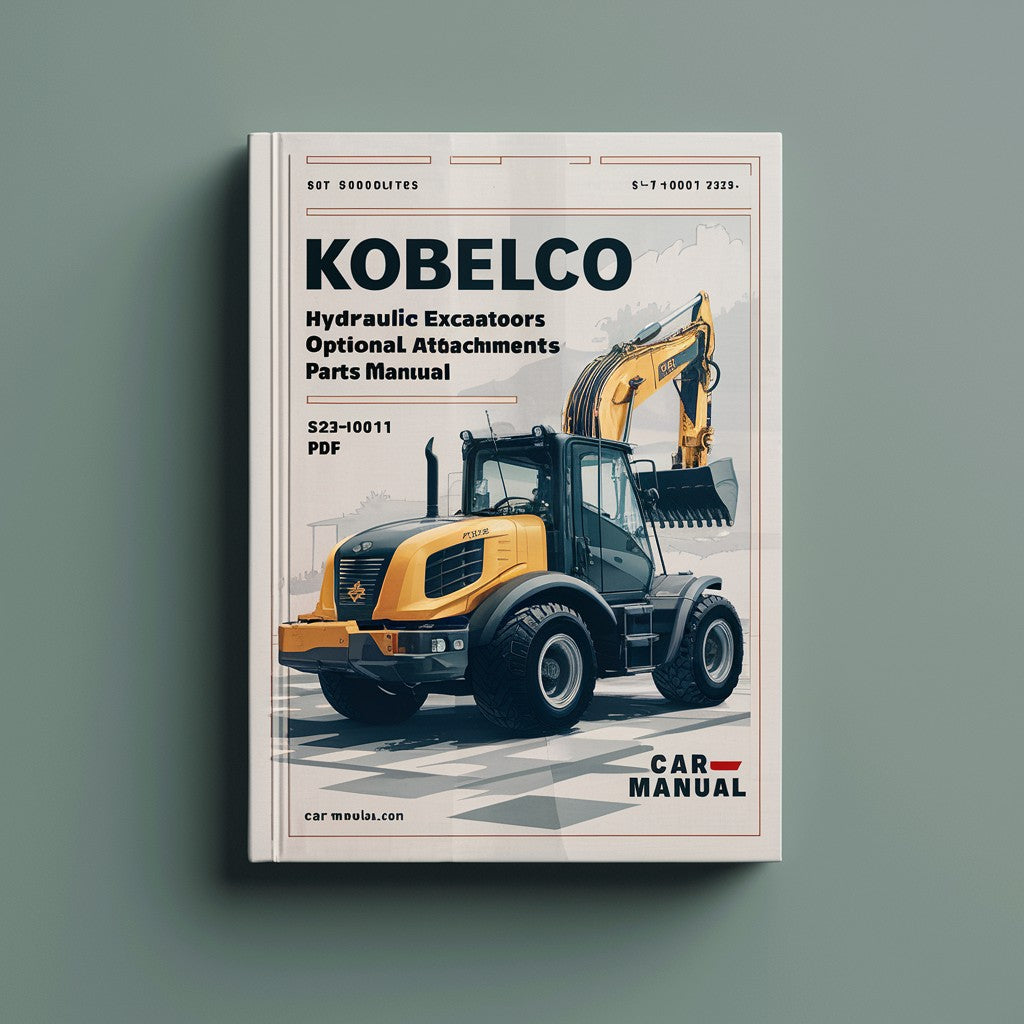 Kobelco SK45SR-2 Hydraulic Excavators Optional Attachments Parts Manual  (PJ02-00101-) S3PJ01601ZE01