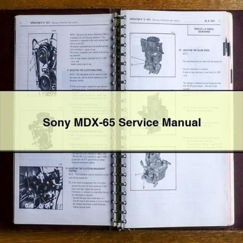 Sony MDX-65 Manual de servicio Descargar PDF