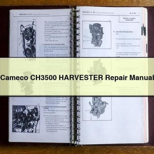 Manual de reparación de la COSECHADORA Cameco CH3500 Descargar PDF