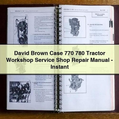 David Brown Case 770 780 Tractor Workshop Service Shop Repair Manual - Instant