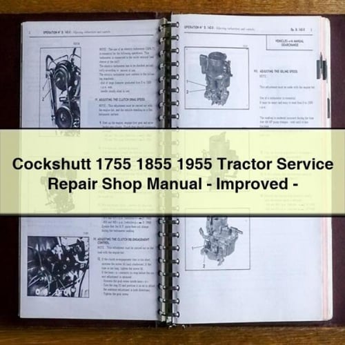 Cockshutt 1755 1855 1955 Tractor Service Repair Shop Manual-Amélioré-PDF Télécharger