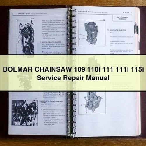 DOLMAR CHAINSAW 109 110i 111 111i 115i Service Repair Manual PDF Download