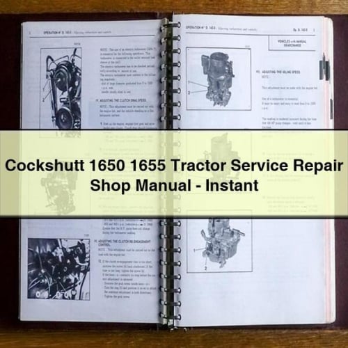 Cockshutt 1650 1655 Manuel d'atelier de réparation de service de tracteur-Téléchargement PDF