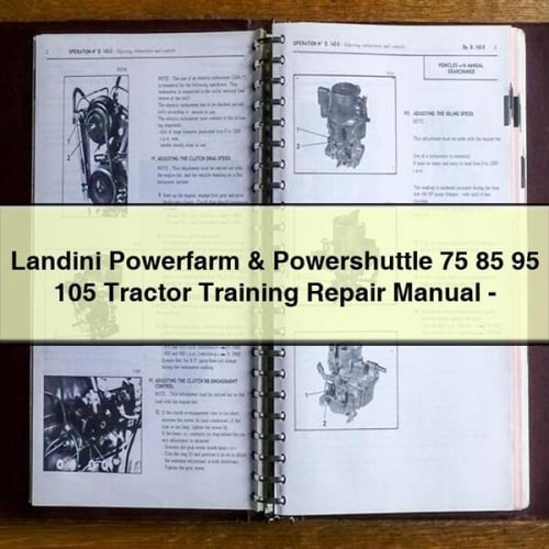 Manual de reparación de entrenamiento de tractores Landini Powerfarm &amp; Powershuttle 75 85 95 105 - Descargar PDF