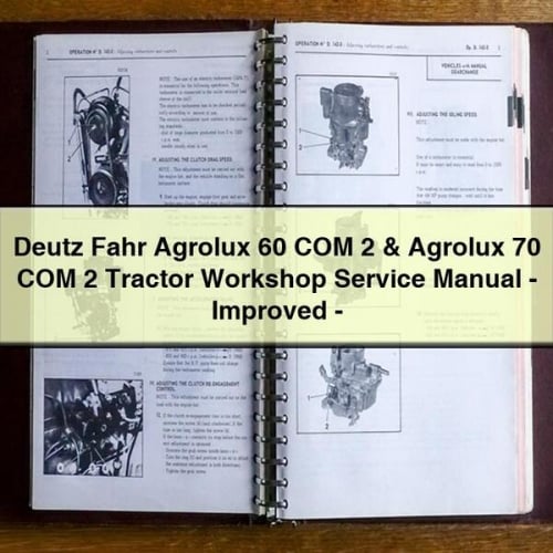 Manual de servicio de taller de tractores Deutz Fahr Agrolux 60 COM 2 y Agrolux 70 COM 2 - Mejorado - Descargar PDF