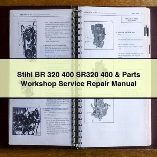 Stihl BR 320 400 SR320 400 &amp; Parts Workshop Service Manuel de réparation Télécharger le PDF