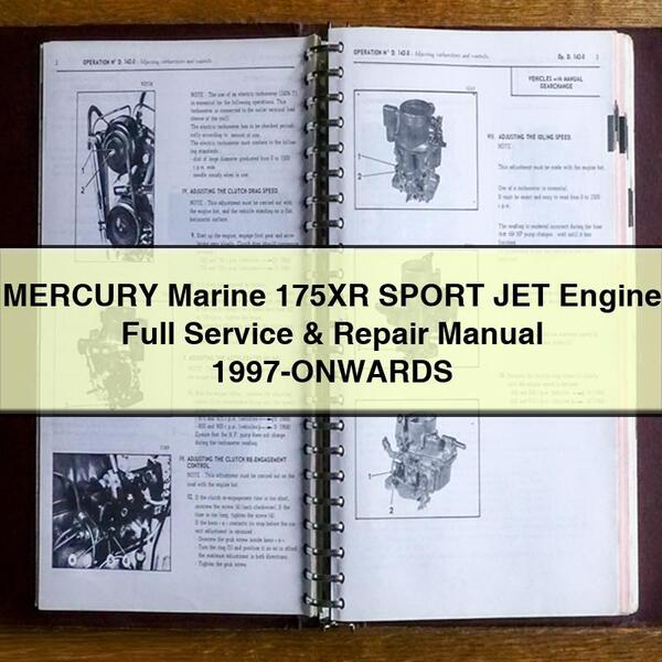 MERCURY Marine 175XR SPORT JET Engine Full Service & Repair Manual 1997-ONWARDS