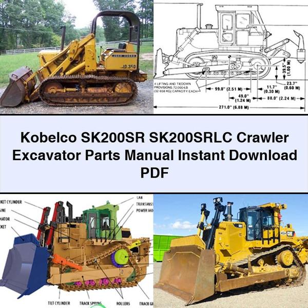 Kobelco SK200SR SK200SRLC Crawler Excavator Parts Manual