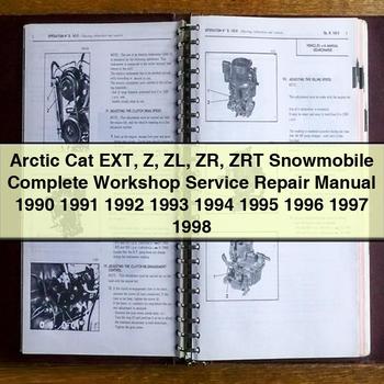 Arctic Cat EXT Z ZL ZR ZRT Snowmobile Complete Workshop Service Repair Manual 1990 1991 1992 1993 1994 1995 1996 1997 1998