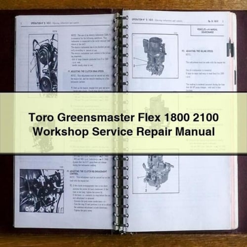 Toro Greensmaster Flex 1800 2100 Manuel de réparation du service d'atelier Télécharger le PDF