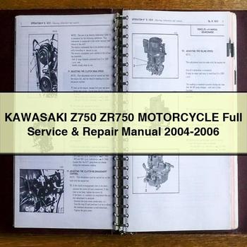 KAWASAKI Z750 ZR750 Motorcycle Full Service & Repair Manual 2004-2006