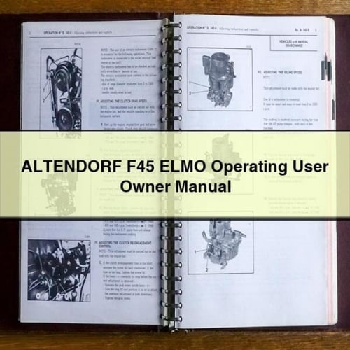 ALTENDORF F45 ELMO Operating User Owner Manual PDF Download