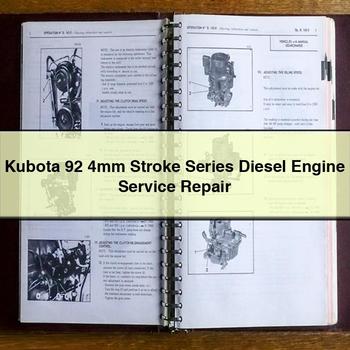 Manual de reparación de servicio de motor diésel Kubota serie 92 de 4 mm de carrera