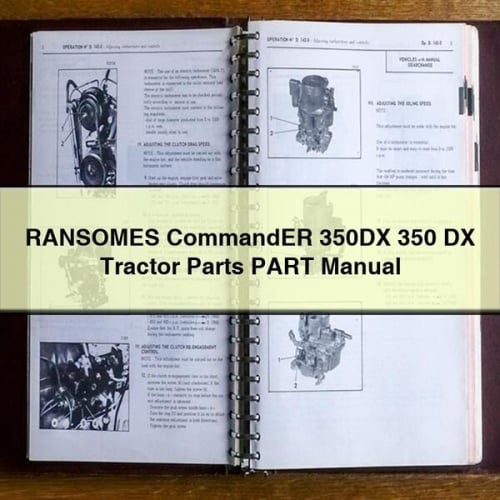 RANSOMES CommandER 350DX 350 DX Piezas del tractor Manual de PARTES Descargar PDF