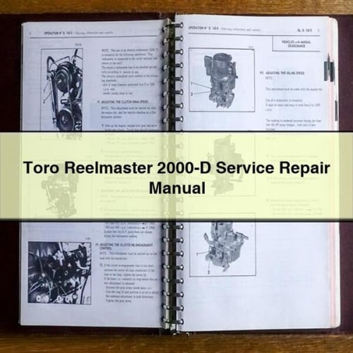 Toro Reelmaster 2000-D Manuel de réparation de service Télécharger le PDF