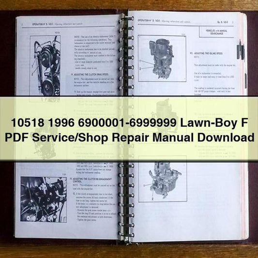 1996 10518 6900001-6999999 LAWN-BOY F /shop Service Repair Workshop Manual
