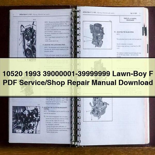 1993 10520 39000001-39999999 LAWN-BOY F /shop Service Repair Workshop Manual