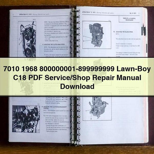 800000001-899999999 LAWN-BOY C18 /shop Service Repair Workshop Manual