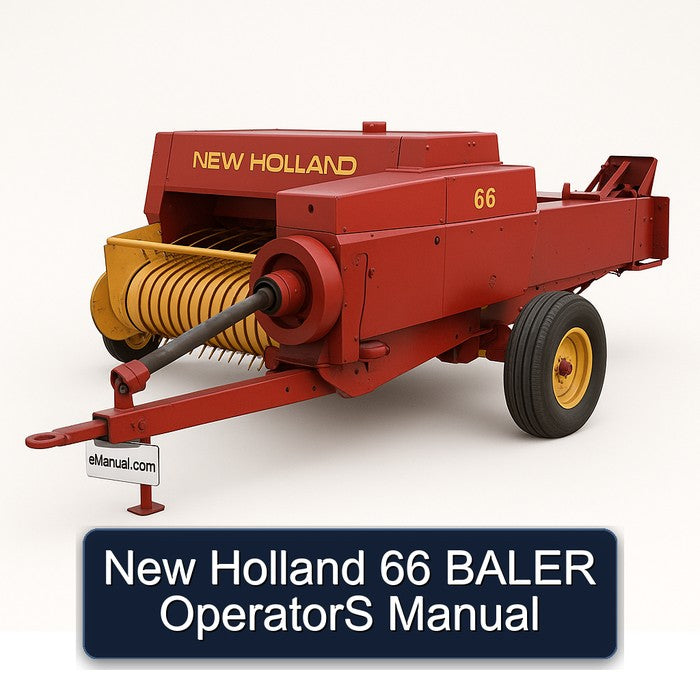 New Holland 66 Baler Operators Operator's Manual PDF