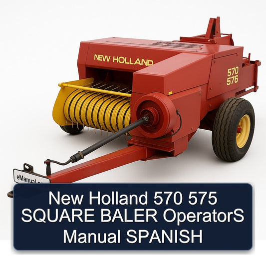 New Holland 570 575 Square Baler Operators Spanish Operator's Manual