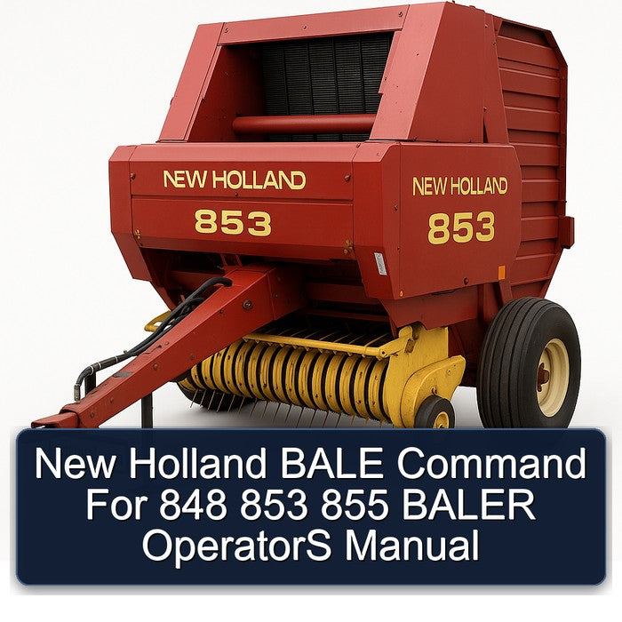 New Holland Bale Command 848 853 855 Baler Operators Operator's Manual PDF