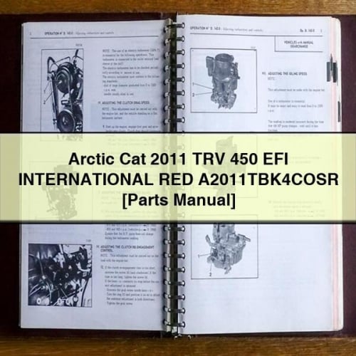 Arctic Cat 2011 TRV 450 EFI International Red Parts Manual