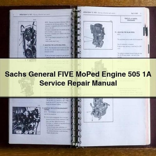 Sachs General FIVE MoPed Engine 505 1A Service Repair Manual PDF Download