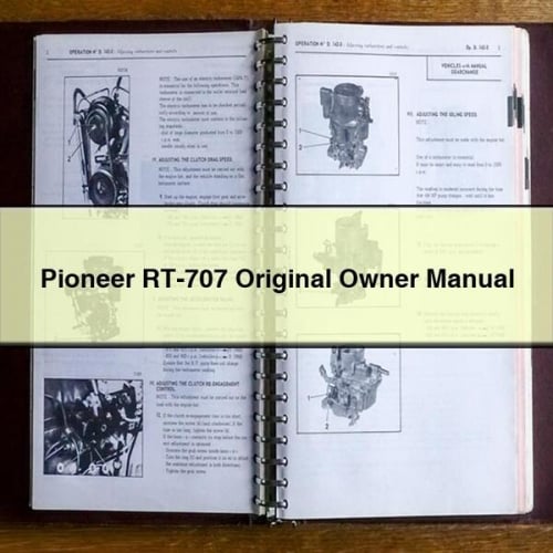 Pioneer RT-707 Original Owner Manual PDF Download