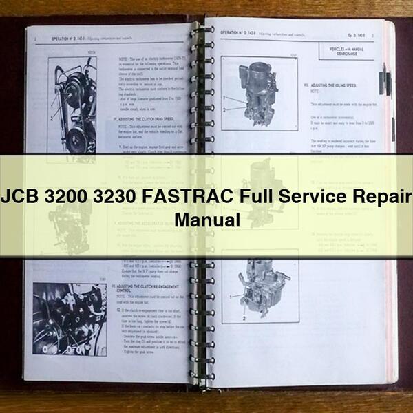 JCB 3200 3230 FASTRAC Manual de reparación de servicio completo Descargar PDF