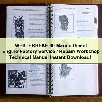 Westerbeke 30 Marine Diesel Engine Factory Service/Repair/ Workshop Technical Manual