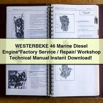 Westerbeke 46 Marine Diesel Engine Factory Service/Repair/ Workshop Technical Manual