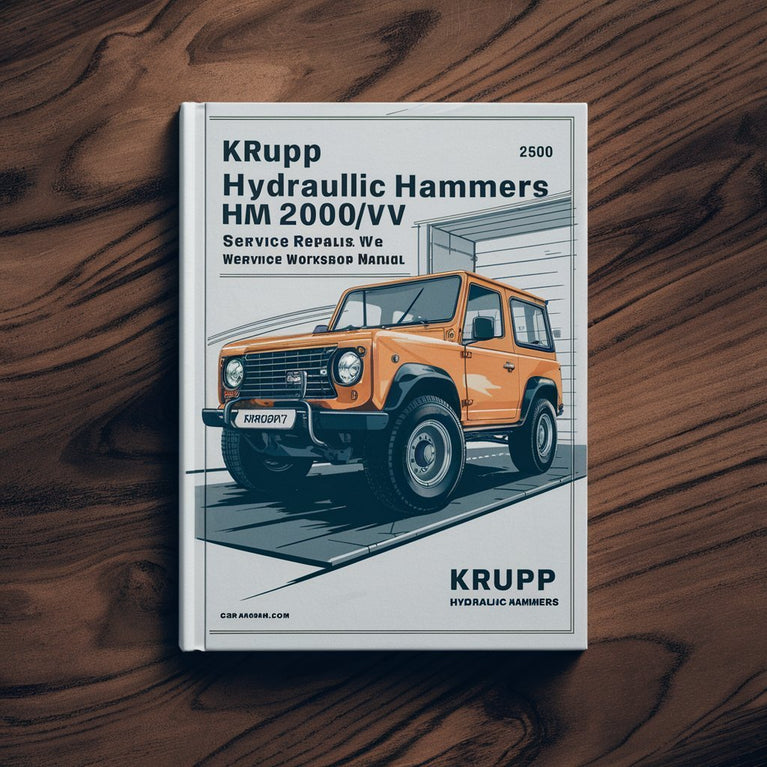 Krupp Hydraulic Hammers HM 2000/V-HM 2500/V Service Repair Workshop Manual Download PDF