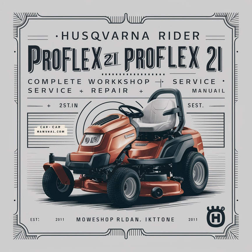 Manual completo de reparación del servicio de taller del cortacésped Husqvarna Rider ProFlex 21 II Descargar PDF