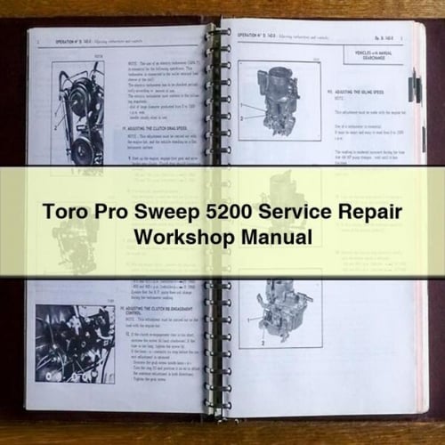 Manual de taller de reparación de servicio Toro Pro Sweep 5200 Descargar PDF