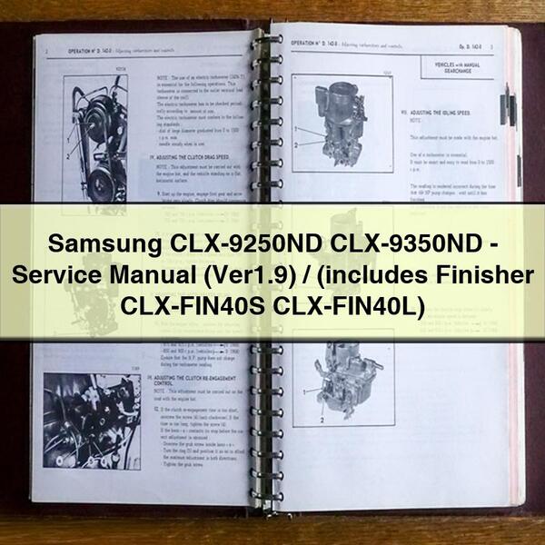 Samsung CLX-9250ND CLX-9350ND-Service Repair Manual (Ver1.9)/(comprend le finisseur CLX-FIN40S CLX-FIN40L) Télécharger le PDF