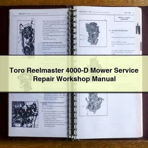 Manuel d'atelier de réparation de service de tondeuse Toro Reelmaster 4000-D Télécharger le PDF