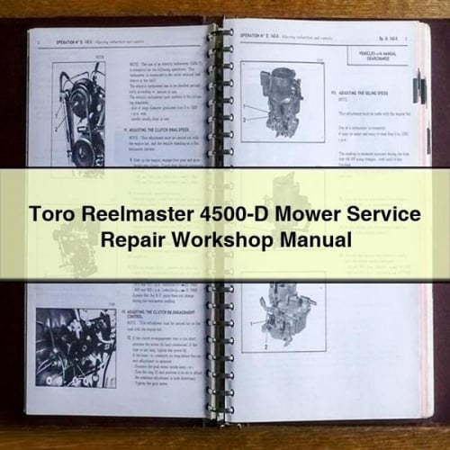 Manual de taller de reparación del servicio del cortacésped Toro Reelmaster 4500-D Descargar PDF