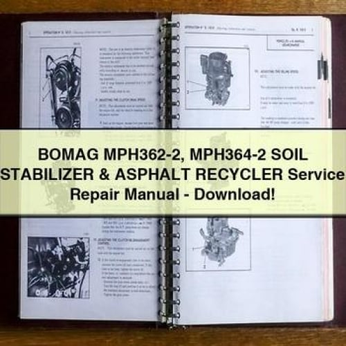 BOMAG MPH362-2 MPH364-2 SOIL STABILIZER & ASPHALT RECYCLER Service Repair Manual - Download PDF